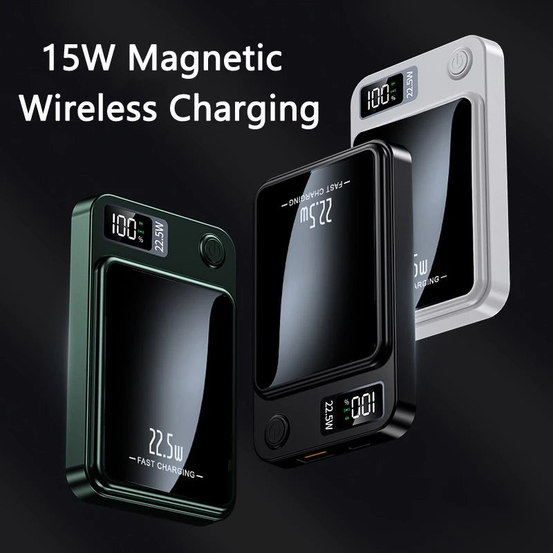 PD 20W Two Way Fast Charging Power Bank Magnetic Wireless Charger 20000 mAh Portable Powerbank Spare Battery for IPhone X Huawei